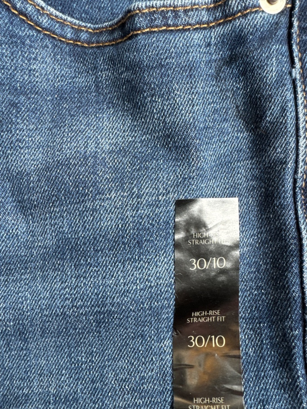 BANANA REPUBLIC Dark Blue High-Rise Straight Fit Cuffed Ankle Jean - Picture 8 of 13